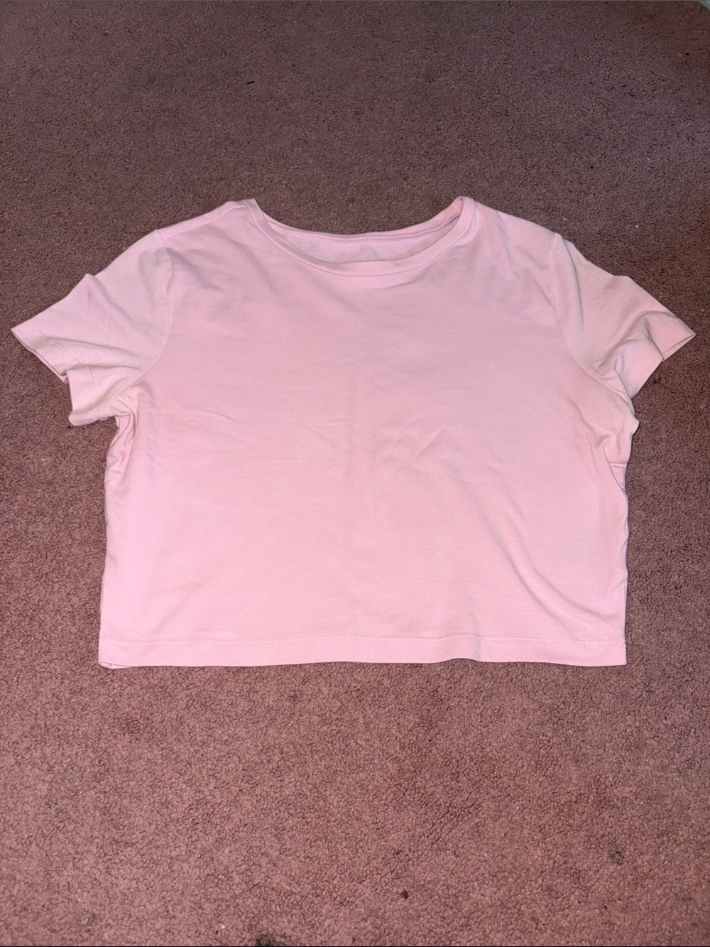 wild fable Light Pink Crewneck Crop Top